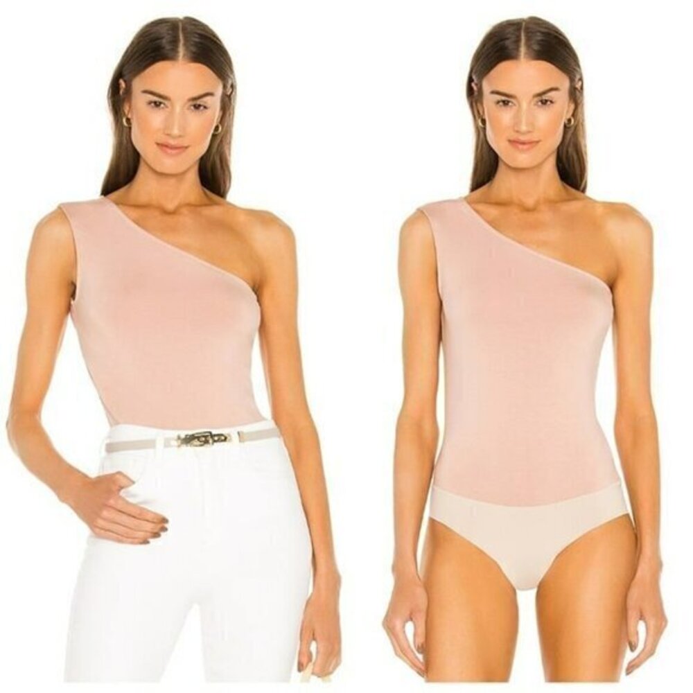 L'AGENCE Dina One Shoulder Bodysuit - Rusting Brown